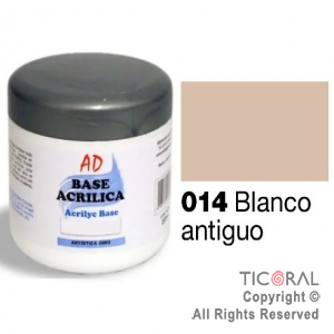 BASE ACRILICA AD 014 BLANCO ANTIGUO 200ML X 3 UNIDADES